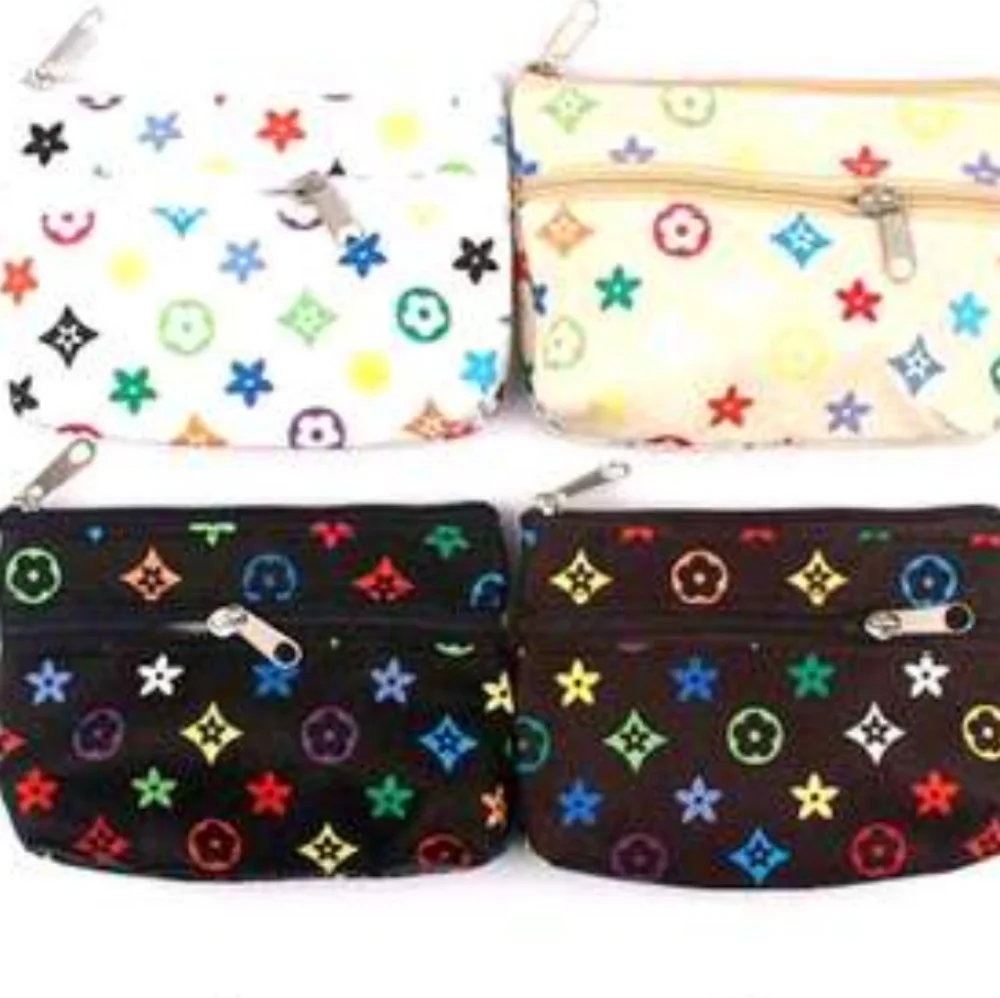 Fashion Floral-Star Zip Pouch-Keychains (Multicolor) 4 Colors Available - Picture 1 of 5